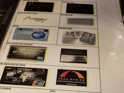 Photo I took of the different lounge access options available at the SATS Lounge in Singapore. Taken by Chris.